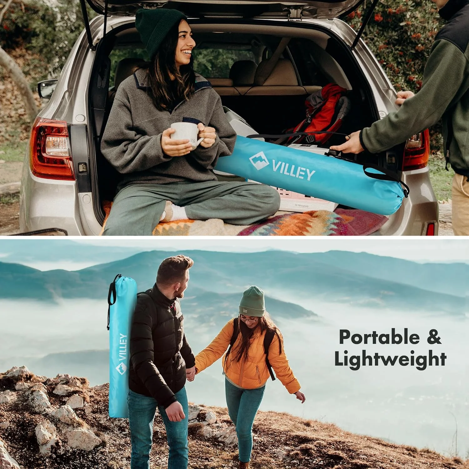 میز تاشو کمپینگ VILLEY، میز سبک وزن قابل حمل ساحلی با 2 جای لیوان و کیف حمل برای کمپینگ، ساحل، ماهیگیری، مسافرت و فعالیت های خارج از منزل میز تاشو کمپینگ VILLEY، میز سبک وزن قابل حمل ساحلی با 2 جای لیوان و کیف حمل برای کمپینگ، ساحل، ماهیگیری، مسافرت و فعالیت های خارج از منزل