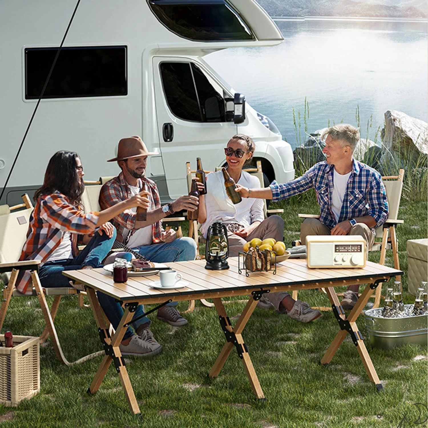 میز پیک نیک تاشو قابل حمل با کیف حمل، میزهای کمپینگ تاشو، قاب فولادی کربنی و میز چوبی، مناسب برای 4-6 نفر، برای باربیکیو، پیک نیک، کمپ، مسافرت، ساحل، پاسیو، باغ، 23 * 45 اینچ (صندل/فولاد) میز پیک نیک تاشو قابل حمل با کیف حمل، میزهای کمپینگ تاشو، قاب فولادی کربنی و میز چوبی، مناسب برای 4-6 نفر، برای باربیکیو، پیک نیک، کمپ، مسافرت، ساحل، پاسیو، باغ، 23 * 45 اینچ (صندل/فولاد)