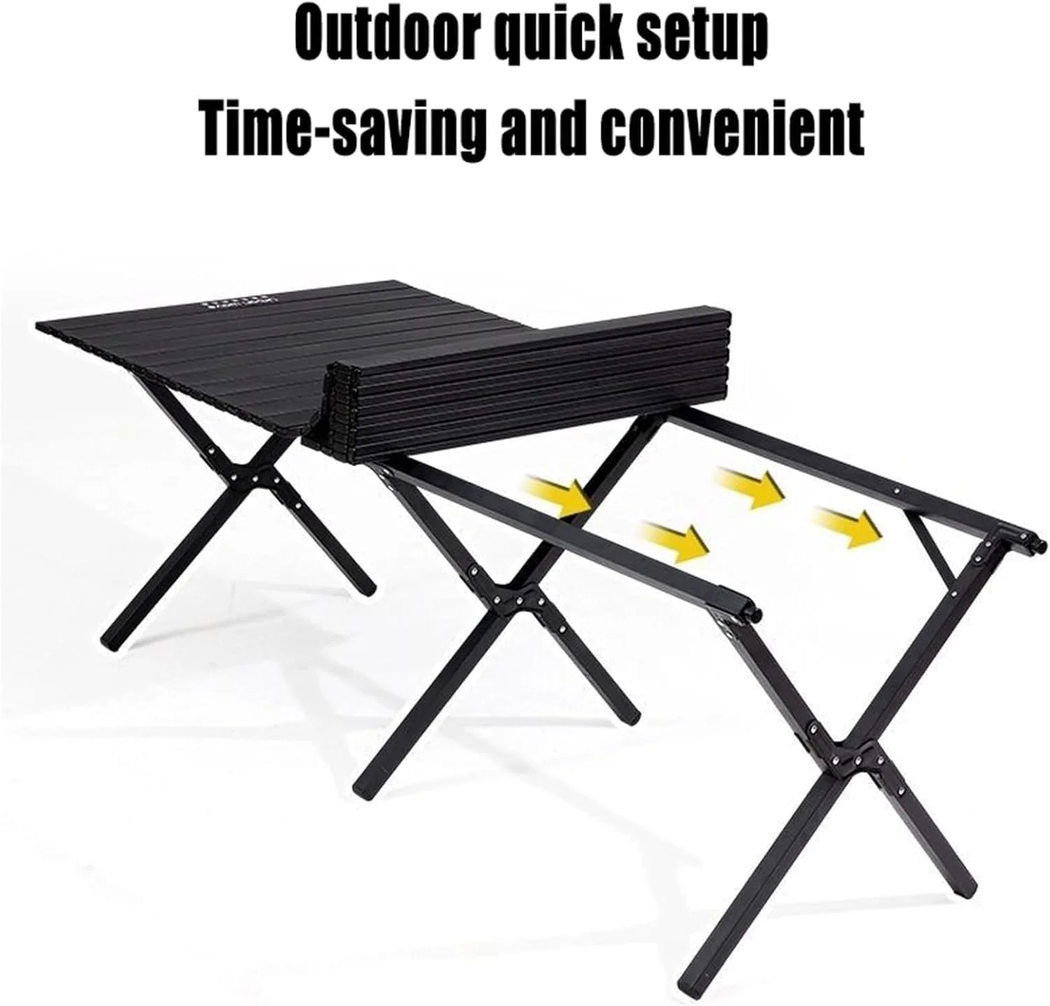 ست میز تاشو مسافرتی قابل حمل با 4 صندلی - میز پیک نیک و صندلی های آلومینیومی سبک وزن مناسب فضای باز، پاسیو، مسافرت (مشکی) ست میز تاشو مسافرتی قابل حمل با 4 صندلی - میز پیک نیک و صندلی های آلومینیومی سبک وزن مناسب فضای باز، پاسیو، مسافرت (مشکی)