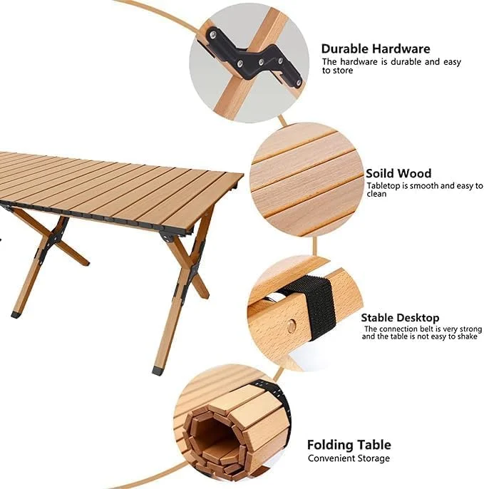 میز پیک نیک تاشو قابل حمل با کیف حمل، میزهای کمپینگ تاشو، قاب فولادی کربنی و میز چوبی، مناسب برای 4-6 نفر، برای باربیکیو، پیک نیک، کمپ، مسافرت، ساحل، پاسیو، باغ، 23 * 45 اینچ (صندل/فولاد) میز پیک نیک تاشو قابل حمل با کیف حمل، میزهای کمپینگ تاشو، قاب فولادی کربنی و میز چوبی، مناسب برای 4-6 نفر، برای باربیکیو، پیک نیک، کمپ، مسافرت، ساحل، پاسیو، باغ، 23 * 45 اینچ (صندل/فولاد)