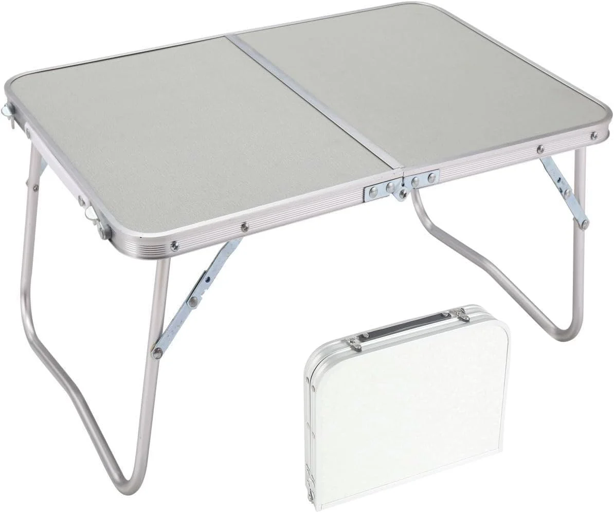 میز تاشو کوچک پیک نیک و کمپینگ سازمان یافته ECVV - میز آلومینیومی قابل حمل و سبک وزن برای گریل، باربیکیو، حیاط خلوت و ساحل | مربع | 40 * 60 سانتی متر |