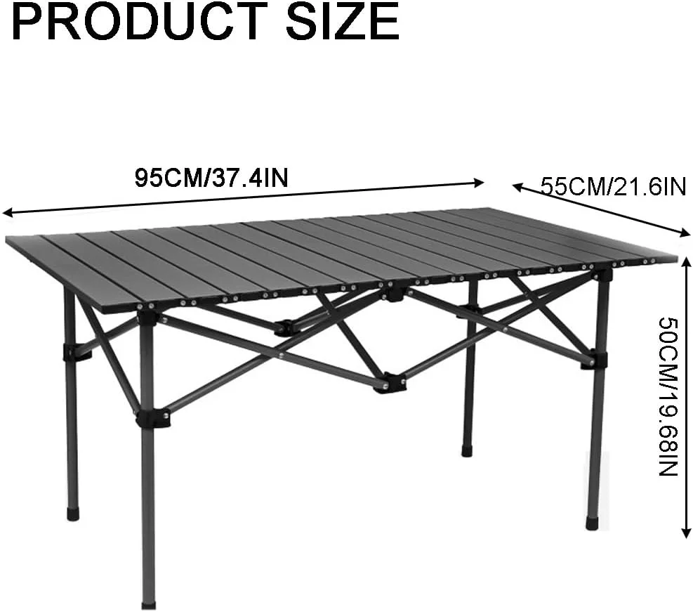 STAYOUNG Camping Table - Aluminum Outdoor Folding Camping Table for Picnic, BBQ, Party, Backyard, Beach(95 * 55 * 50CM,black) STAYOUNG Camping Table - Aluminum Outdoor Folding Camping Table for Picnic, BBQ, Party, Backyard, Beach(95 * 55 * 50CM,black)