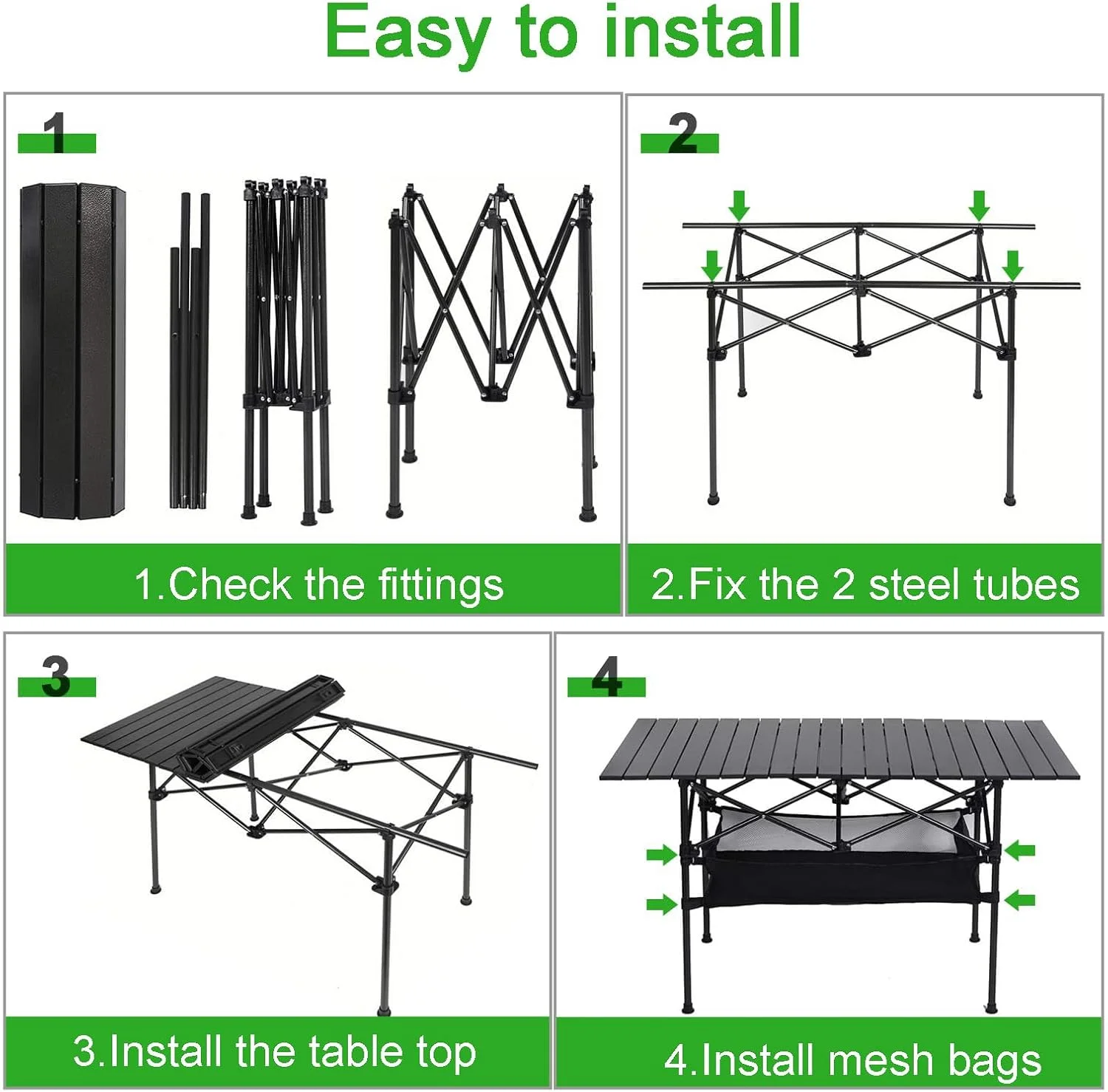 STAYOUNG Camping Table - Aluminum Outdoor Folding Camping Table for Picnic, BBQ, Party, Backyard, Beach(95 * 55 * 50CM,black) STAYOUNG Camping Table - Aluminum Outdoor Folding Camping Table for Picnic, BBQ, Party, Backyard, Beach(95 * 55 * 50CM,black)