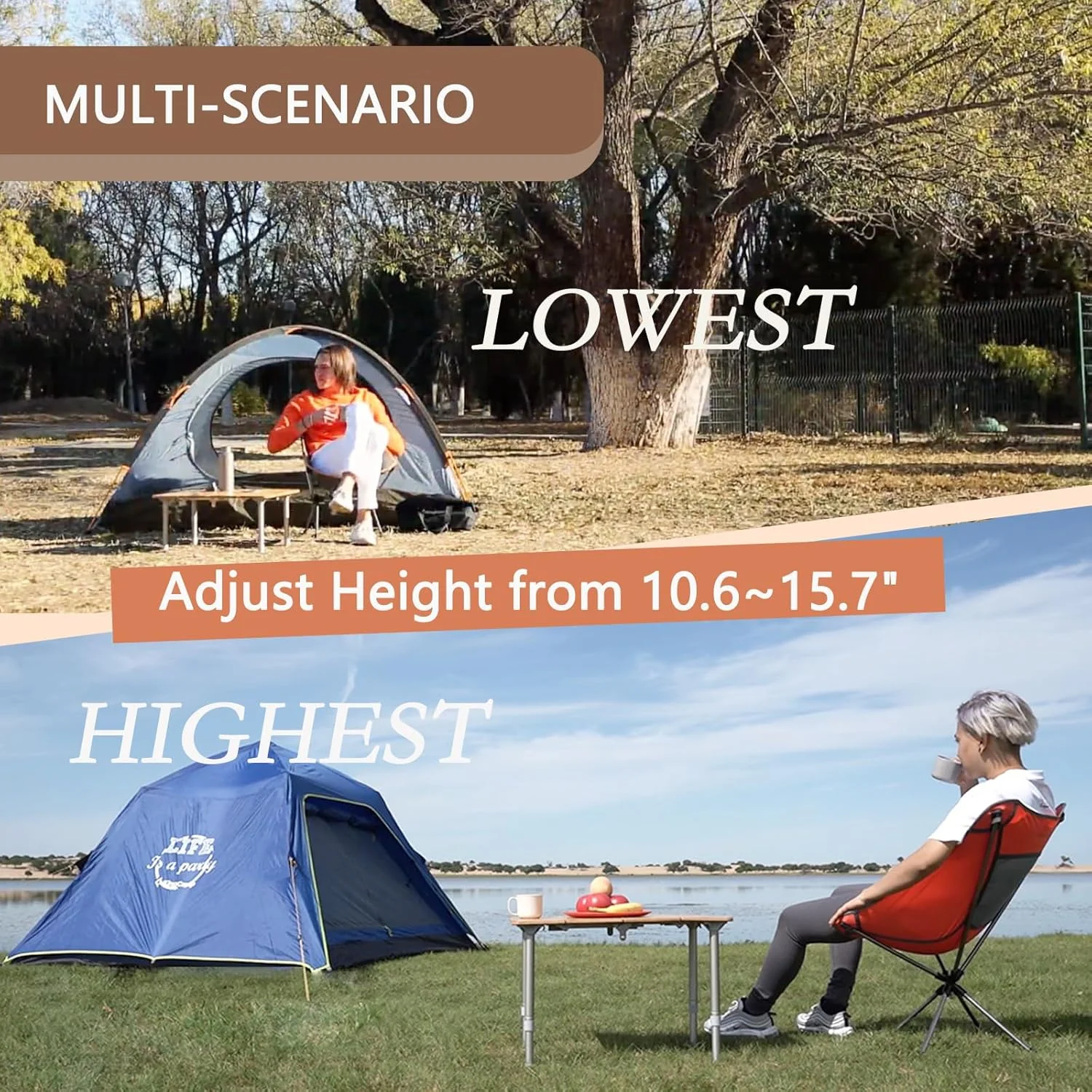 میز تاشو قابل حمل KingCamp از جنس بامبو، قابل تنظیم، ضد اشعه ماوراء بنفش، مناسب پیک نیک، کمپینگ، سه ارتفاع، 2-6 نفره، 60x40x27/40 سانتی متر، زرد، 60x40 سانتی متر، 2 نفره میز تاشو قابل حمل KingCamp از جنس بامبو، قابل تنظیم، ضد اشعه ماوراء بنفش، مناسب پیک نیک، کمپینگ، سه ارتفاع، 2-6 نفره، 60x40x27/40 سانتی متر، زرد، 60x40 سانتی متر، 2 نفره