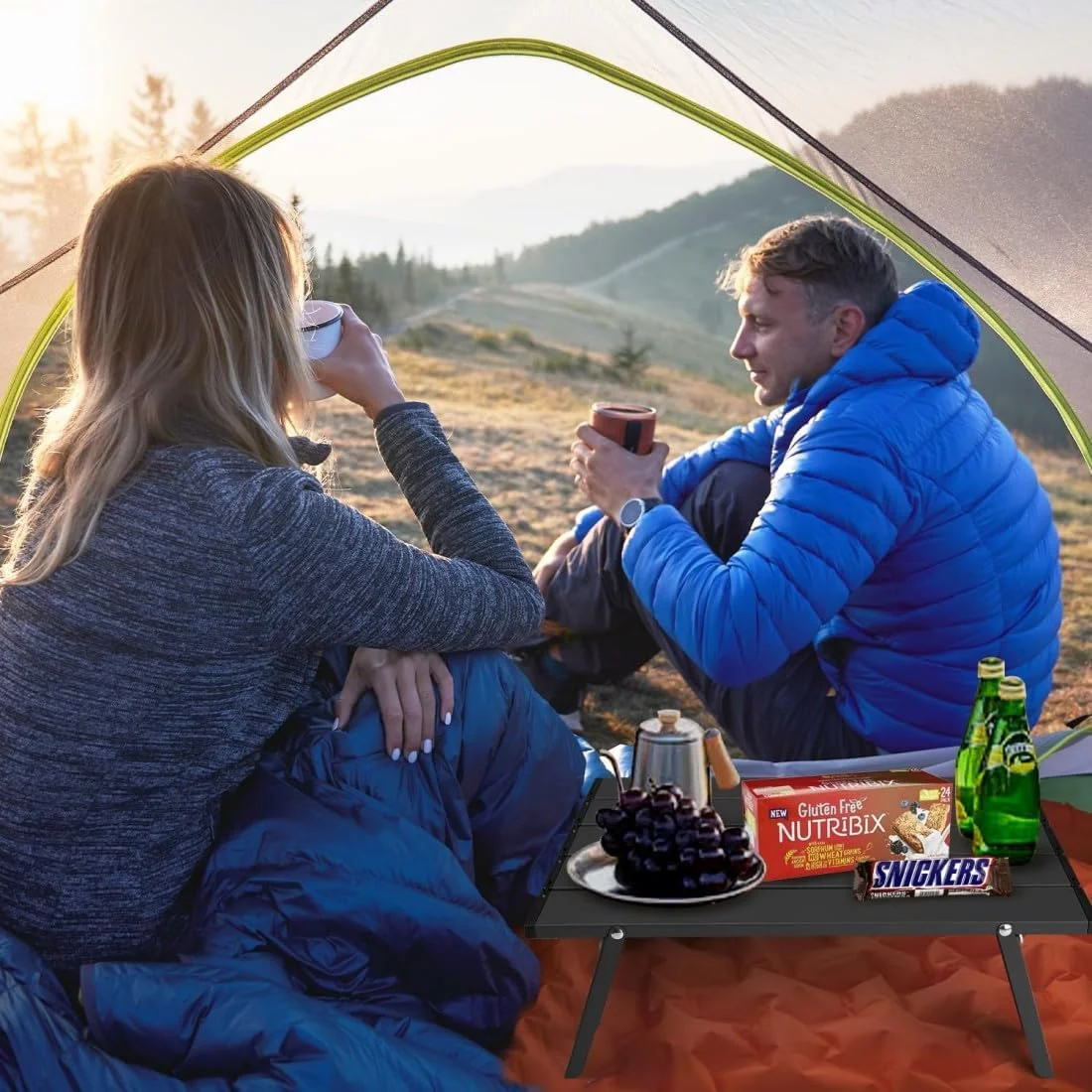 میز کمپینگ، میز پیک نیک کوچک، میز تاشو، میز ساحلی قابل حمل، بادوام، عالی برای فضای باز، پیک نیک، باربیکیو، آشپزی، جشنواره ها، سواحل و استفاده در منزل - مشکی میز کمپینگ، میز پیک نیک کوچک، میز تاشو، میز ساحلی قابل حمل، بادوام، عالی برای فضای باز، پیک نیک، باربیکیو، آشپزی، جشنواره ها، سواحل و استفاده در منزل - مشکی