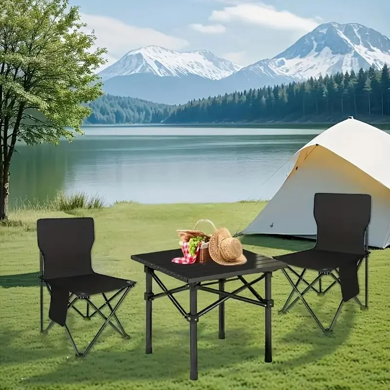 میز و صندلی کمپینگ MOMENT، میز و صندلی تاشو پیک نیک 2 نفره، ست میز تاشو رولی با فضای ذخیره سازی بزرگ و کیف حمل برای مهمانی های باربیکیو در فضای باز و سرپوشیده، ماهیگیری و ساحل، 53 سانتی متر (طول) در 50 سانتی متر (عرض) میز و صندلی کمپینگ MOMENT، میز و صندلی تاشو پیک نیک 2 نفره، ست میز تاشو رولی با فضای ذخیره سازی بزرگ و کیف حمل برای مهمانی های باربیکیو در فضای باز و سرپوشیده، ماهیگیری و ساحل، 53 سانتی متر (طول) در 50 سانتی متر (عرض)