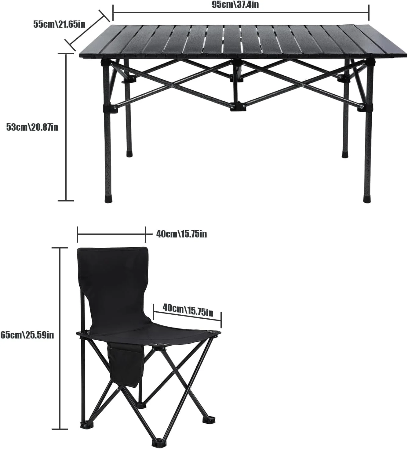 میز و صندلی کمپینگ MOMENT، میز و صندلی تاشو پیک نیک 4 نفره، ست میز تاشو رولی با فضای ذخیره سازی بزرگ و کیف حمل برای مهمانی های باربیکیو در فضای داخلی و خارجی، ماهیگیری، ساحل، 95 سانتی متر (طول) × 55 سانتی متر (عرض) میز و صندلی کمپینگ MOMENT، میز و صندلی تاشو پیک نیک 4 نفره، ست میز تاشو رولی با فضای ذخیره سازی بزرگ و کیف حمل برای مهمانی های باربیکیو در فضای داخلی و خارجی، ماهیگیری، ساحل، 95 سانتی متر (طول) × 55 سانتی متر (عرض)