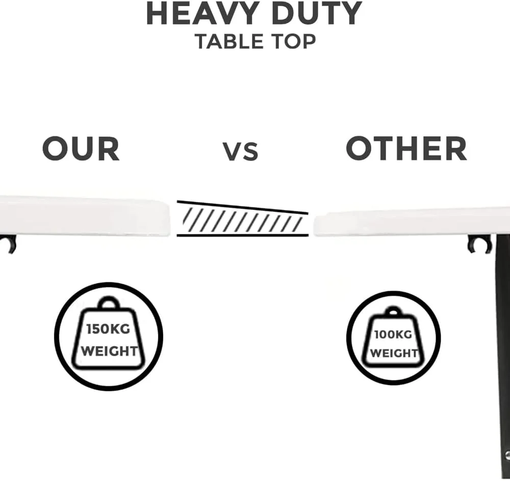 میز تاشو سبک وزن SKY-TOUCH مناسب کمپینگ در فضای باز، میز تاشو پلاستیکی سنگین برای پیک نیک در فضای باز، میز تاشو برای مهمانی باربیکیو، تاشو از وسط با دسته حمل، سفید (180×75×75 سانتی متر) میز تاشو سبک وزن SKY-TOUCH مناسب کمپینگ در فضای باز، میز تاشو پلاستیکی سنگین برای پیک نیک در فضای باز، میز تاشو برای مهمانی باربیکیو، تاشو از وسط با دسته حمل، سفید (180×75×75 سانتی متر)