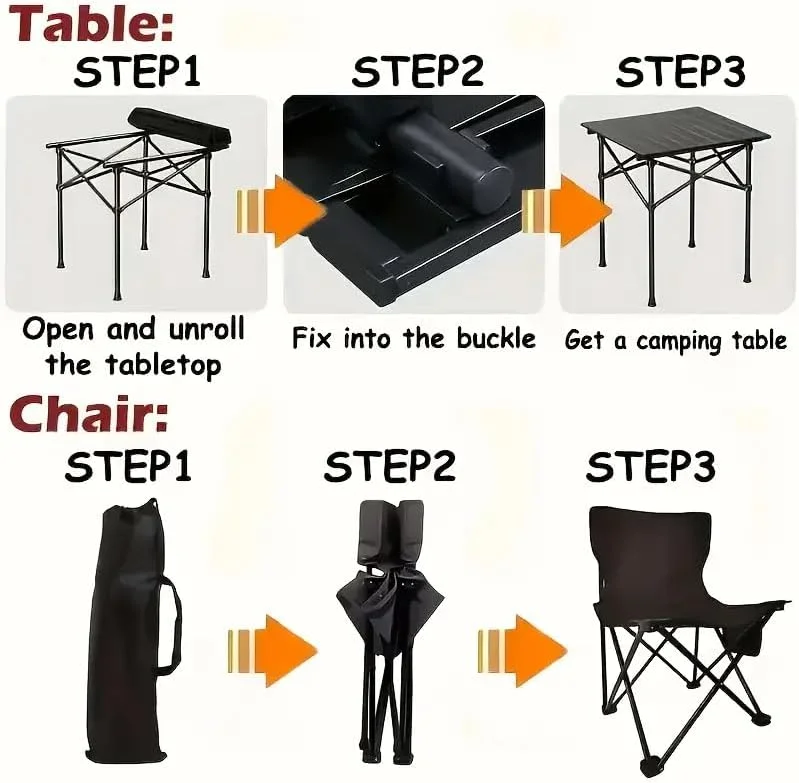 میز و صندلی کمپینگ MOMENT، میز و صندلی تاشو پیک نیک 2 نفره، ست میز تاشو رولی با فضای ذخیره سازی بزرگ و کیف حمل برای مهمانی های باربیکیو در فضای باز و سرپوشیده، ماهیگیری و ساحل، 53 سانتی متر (طول) در 50 سانتی متر (عرض) میز و صندلی کمپینگ MOMENT، میز و صندلی تاشو پیک نیک 2 نفره، ست میز تاشو رولی با فضای ذخیره سازی بزرگ و کیف حمل برای مهمانی های باربیکیو در فضای باز و سرپوشیده، ماهیگیری و ساحل، 53 سانتی متر (طول) در 50 سانتی متر (عرض)