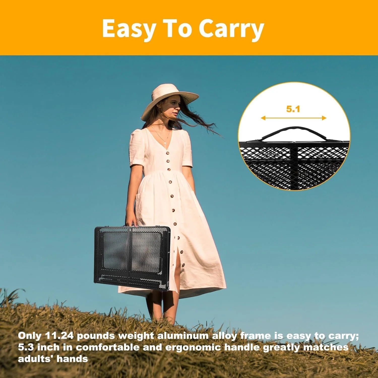 میز تاشو کمپینگ 0TO1، میز تاشو قابل حمل با 2 صفحه جانبی، میز کمپینگ 90x60 سانتیمتری با سطح مشبک، میز پیک نیک مناسب برای فضای باز، پیک نیک، آشپزی، ساحل، پیادهروی، ماهیگیری میز تاشو کمپینگ 0TO1، میز تاشو قابل حمل با 2 صفحه جانبی، میز کمپینگ 90x60 سانتیمتری با سطح مشبک، میز پیک نیک مناسب برای فضای باز، پیک نیک، آشپزی، ساحل، پیادهروی، ماهیگیری