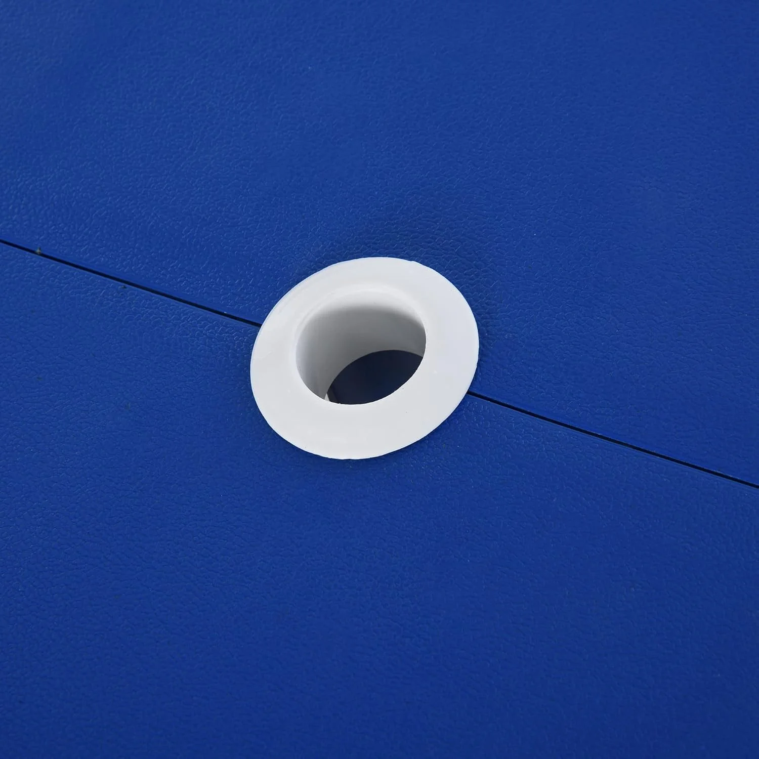 میز پیک نیک تاشو و قابل حمل Outsunny با صندلی و جای چتر، میز پیک نیک مسافرتی تاشو 4 نفره، آبی