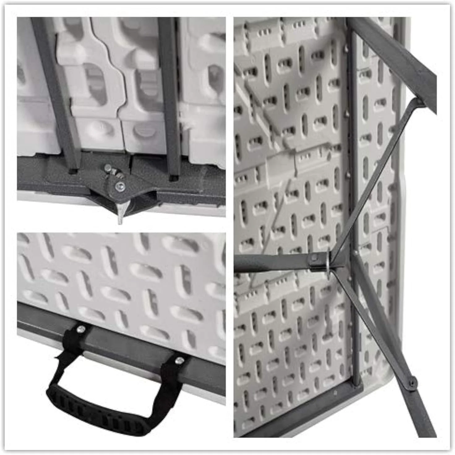 Showay Multi-Functional Adjustable Folding Table Portable Plastic Picnic Party Camping Table Indoor Outdoor, Size 180X74X74Cm, Maple, Off-White Showay Multi-Functional Adjustable Folding Table Portable Plastic Picnic Party Camping Table Indoor Outdoor, Size 180X74X74Cm, Maple, Off-White