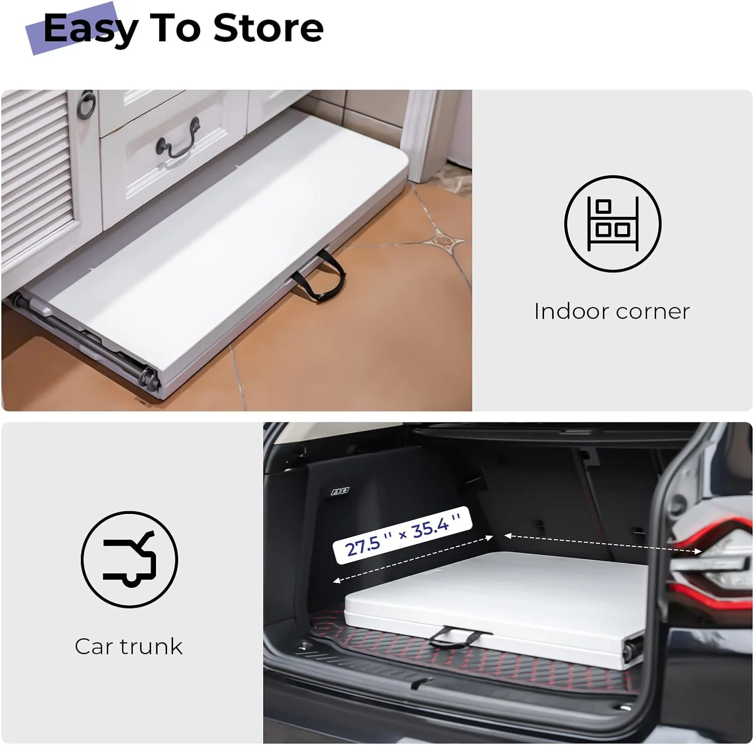 میز تاشو بیلیبل SHOWAY، میز پیک نیک پلاستیکی تاشو سنگین 180 سانتی متری، میز ناهار خوری پلاستیکی مناسب فضای داخلی و خارجی برای کمپینگ، پیک نیک و مهمانی، سفید میز تاشو بیلیبل SHOWAY، میز پیک نیک پلاستیکی تاشو سنگین 180 سانتی متری، میز ناهار خوری پلاستیکی مناسب فضای داخلی و خارجی برای کمپینگ، پیک نیک و مهمانی، سفید