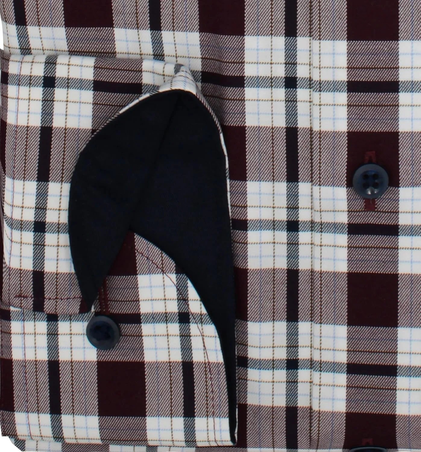 پیراهن آستین بلند مردانه ETERNA، مدل Comfort Fit، یقه دکمه دار، بدون نیاز به اتو، ضد چروک، 100% پنبه، بورگوندی، 48