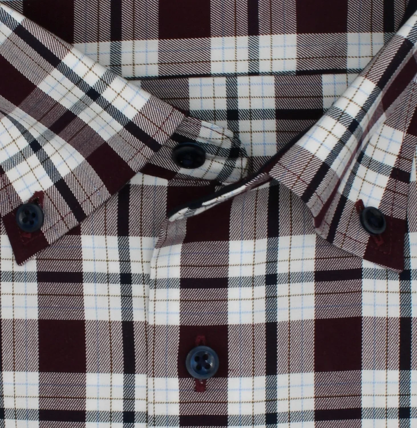 پیراهن آستین بلند مردانه ETERNA، مدل Comfort Fit، یقه دکمه دار، بدون نیاز به اتو، ضد چروک، 100% پنبه، بورگوندی، 44