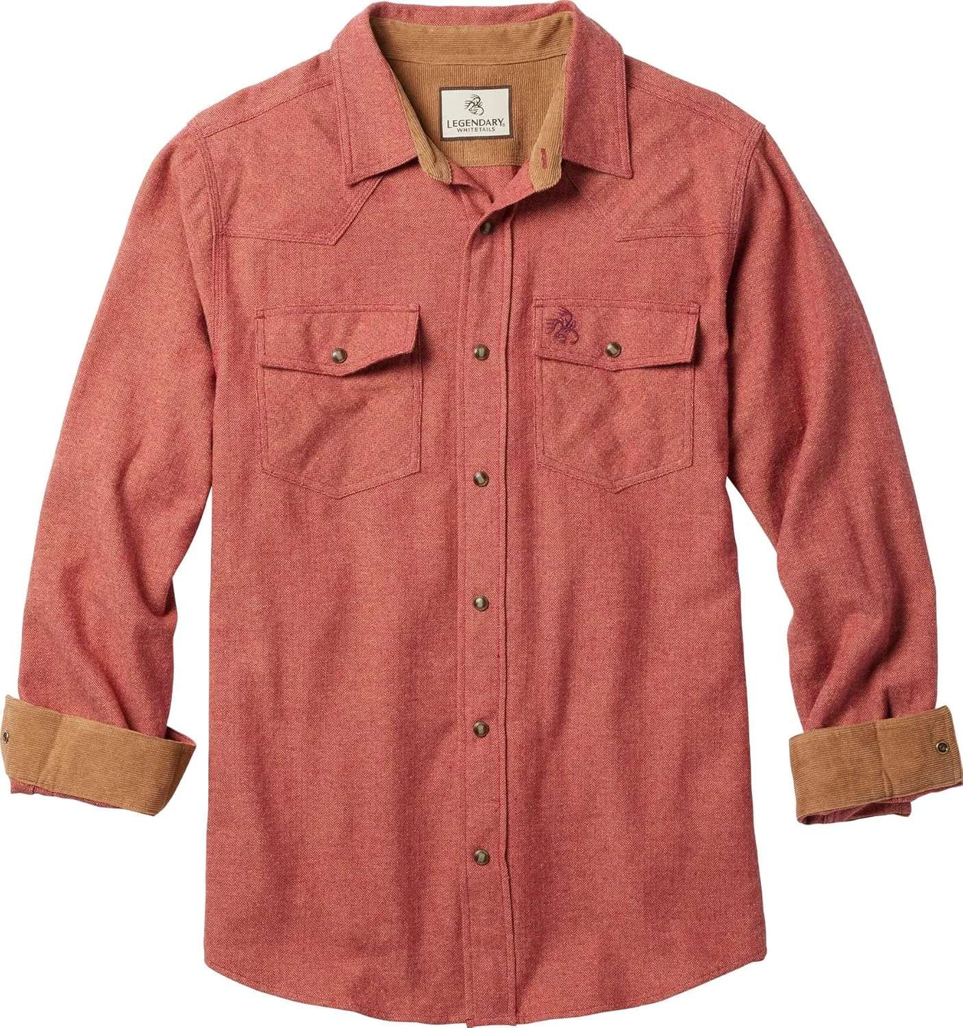 پیراهن مردانه فلانل وسترن Legendary Whitetails، دکمه دار، پنبه برس خورده