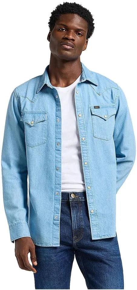 پیراهن مردانه لی مدل Regular Western با رنگ Starlight Wash