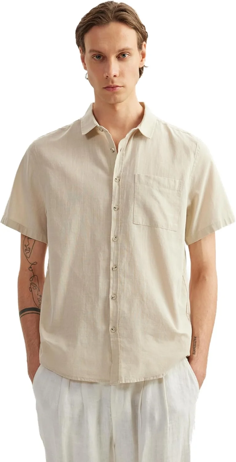 پیراهن مردانه خاکستری کوتون