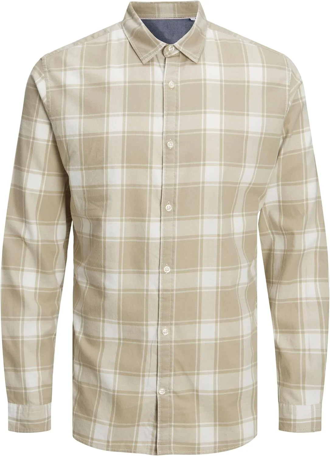 پیراهن مردانه جیک اند جونز مدل Jjegingham Twill آستین بلند