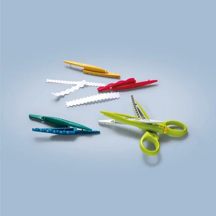 قیچی کاردستی تعویض سریع مپد با 5 تیغه، مناسب کودکان، 12.7 سانتی متر، نوک گرد، مناسب دست راست و چپ (601005)