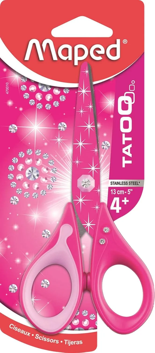 قیچی مپد 470010 Tatoo مدل 'Boys & Girls' طول 12.7 سانتی متر، رنگ های متنوع مشکی