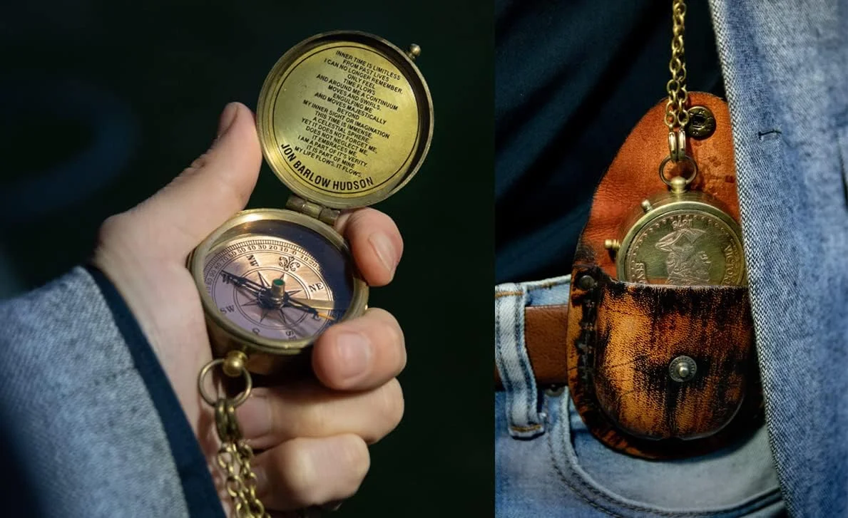 قطب نمای برنجی عتیقه دست ساز | قطب نمای دریایی نفیس | دکوراسیون منزل | قطب نمای جیبی هدیه برای هر مناسبت | Super7One