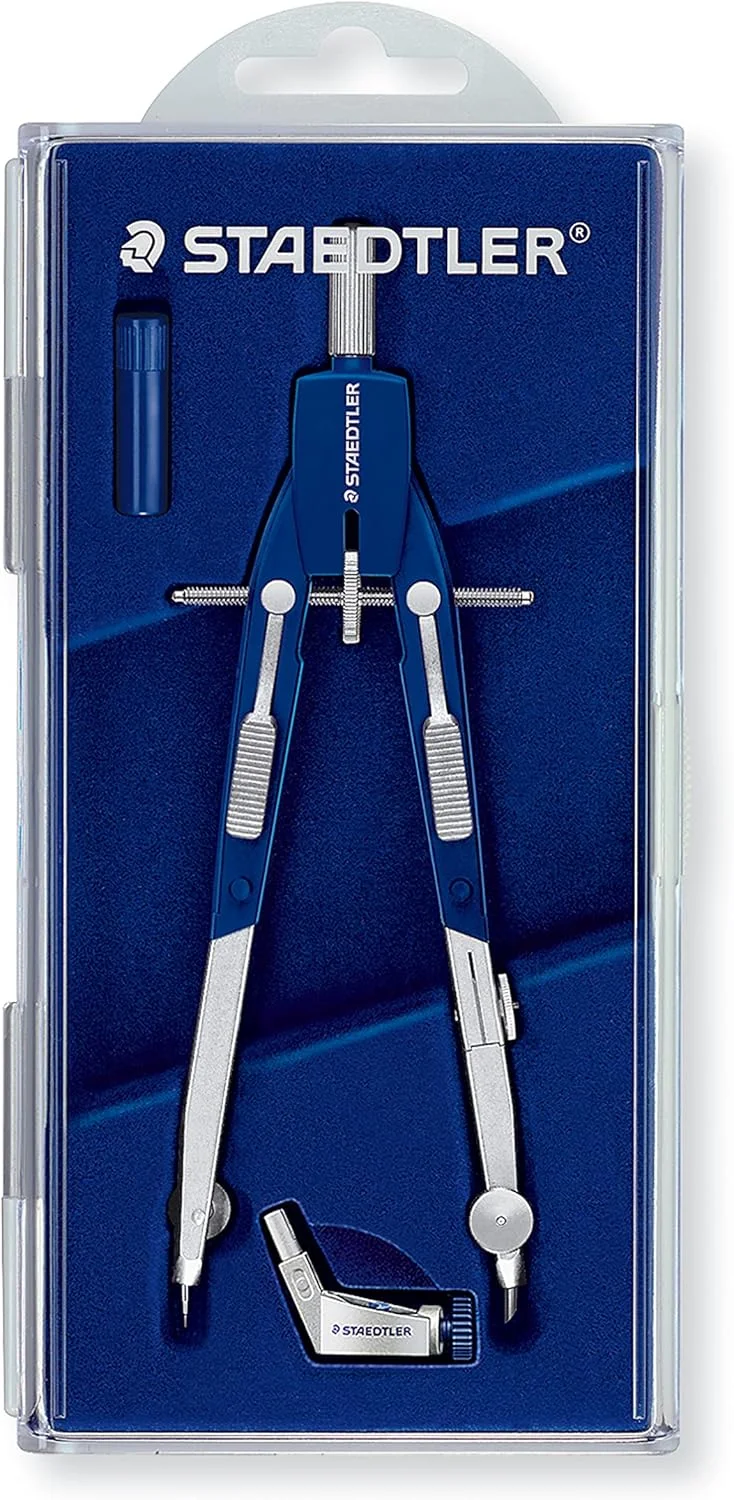 پرگار سریع تنظیم STAEDTLER 552 01 Mars Comfort به همراه دکمه فشاری، آداپتور یونیورسال و جعبه نوک (قطر 350 میلی متر) پرگار سریع تنظیم STAEDTLER 552 01 Mars Comfort به همراه دکمه فشاری، آداپتور یونیورسال و جعبه نوک (قطر 350 میلی متر)