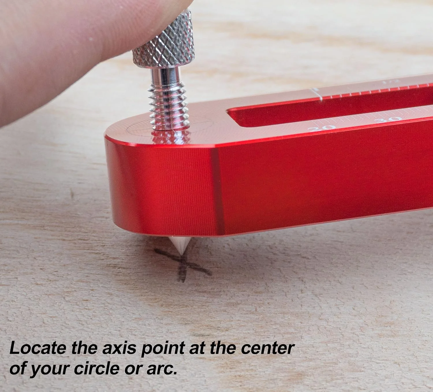 خط کش دایره زن نجاری SlogPith، ابزار پرگار نجاری آلیاژ آلومینیوم قابل حمل، خط کش رسم قوس متریک/اینچی قابل تنظیم، ابزار علامت گذاری دایره