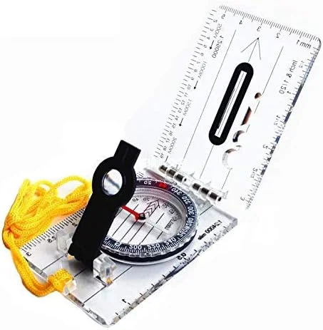 قطب نما کوچک، مقیاس نقشه و ذره بین قطب نما کوچک، مقیاس نقشه و ذره بین