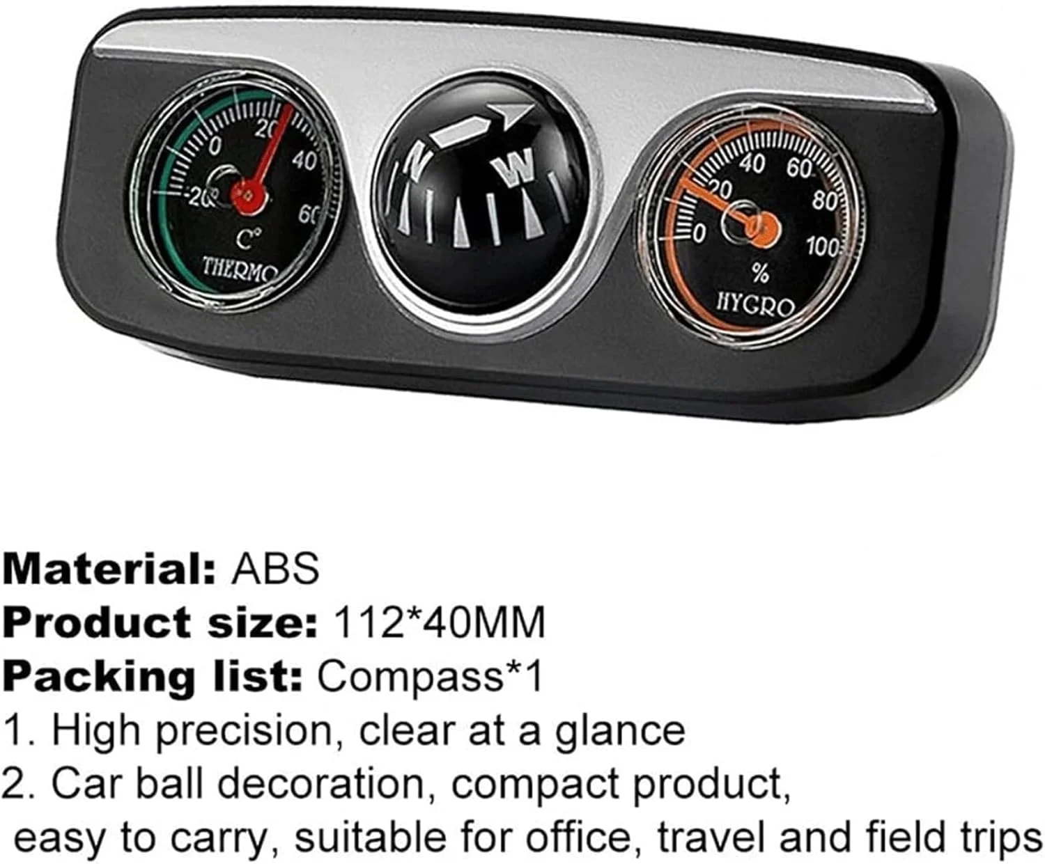 قطب نمای جهت یابی هالامودو 10.4 سانتی متر 3 در 1 دماسنج داشبورد خودرو، رطوبت سنج، توپ ناوبری قطب نما، قطب نما ناوبری برای کمپینگ و پیاده روی قطب نمای جهت یابی هالامودو 10.4 سانتی متر 3 در 1 دماسنج داشبورد خودرو، رطوبت سنج، توپ ناوبری قطب نما، قطب نما ناوبری برای کمپینگ و پیاده روی