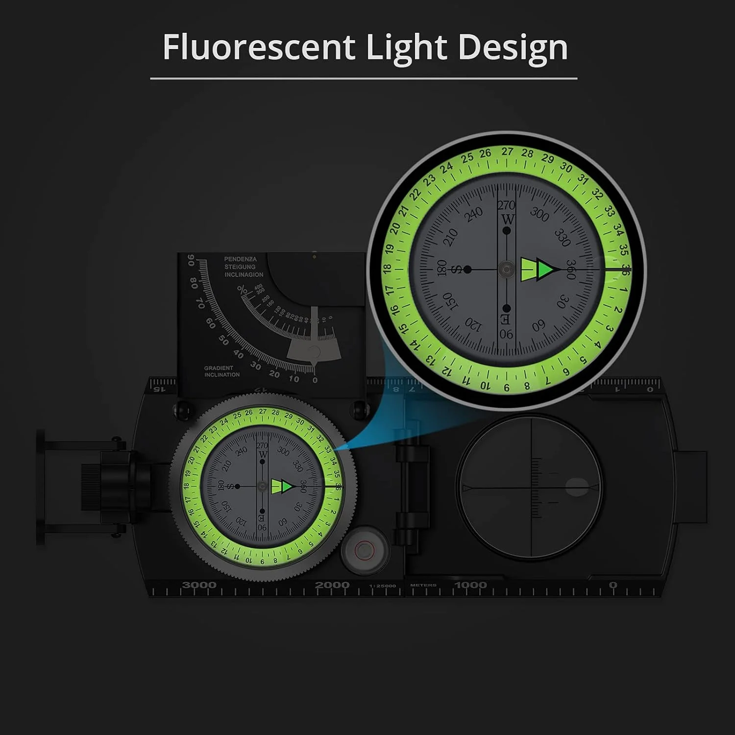 قطب نمای کوهنوردی Proster IP65، قطب نمای بقا برای هندسه، قطب نمای نظامی حرفه ای با شیب سنج دیداری برای فعالیت های کمپینگ، شکار، کوهنوردی و زمین شناسی قطب نمای کوهنوردی Proster IP65، قطب نمای بقا برای هندسه، قطب نمای نظامی حرفه ای با شیب سنج دیداری برای فعالیت های کمپینگ، شکار، کوهنوردی و زمین شناسی