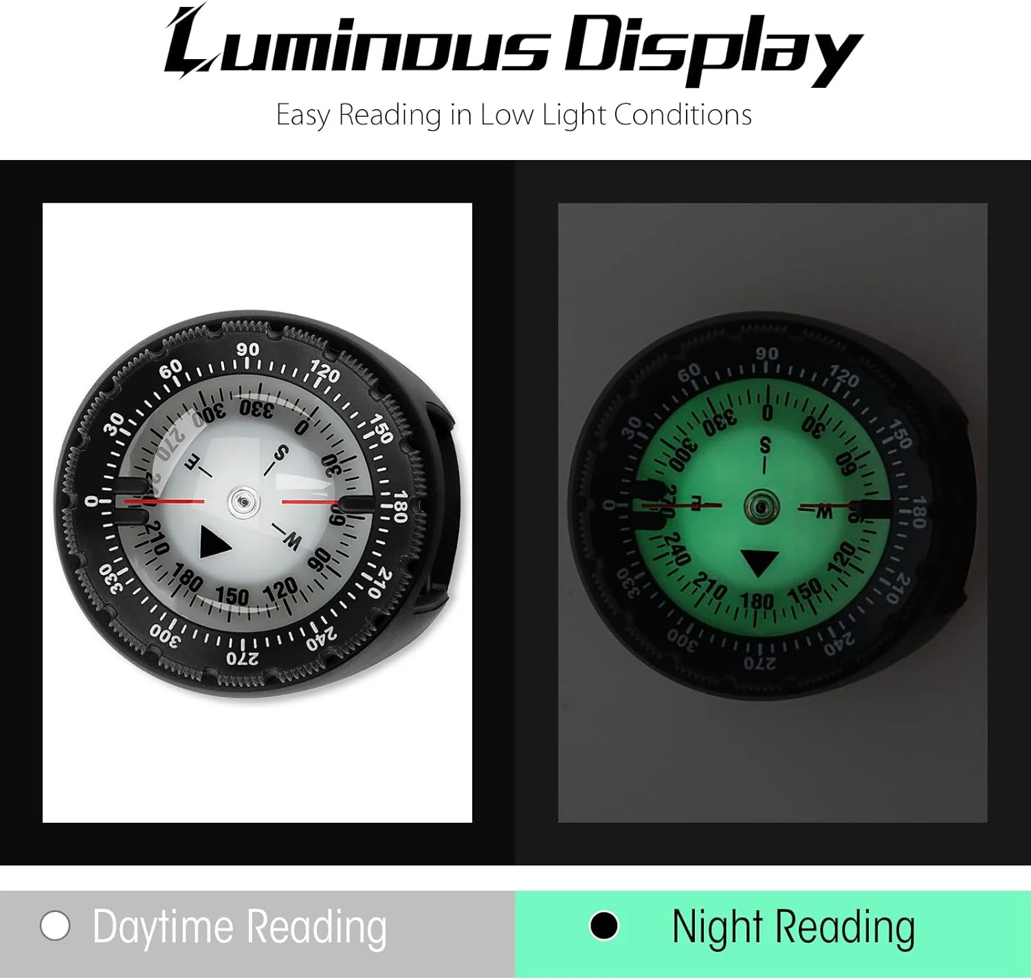 قطبنمای غواصی، قطبنمای مچی ضد آب حرفهای 5ATM با بند TPU برای غواصی، قایقرانی، پیادهروی، بقا و شرایط اضطراری در فضای باز قطبنمای غواصی، قطبنمای مچی ضد آب حرفهای 5ATM با بند TPU برای غواصی، قایقرانی، پیادهروی، بقا و شرایط اضطراری در فضای باز