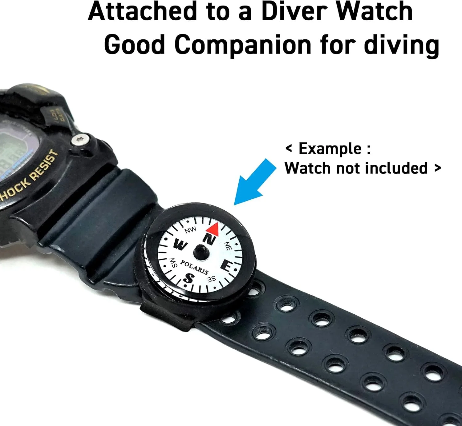 قطب نمای ضد آب میکرو POLARIS، 2 مدل: قطب نما بند ساعت یا قطب نما EDC