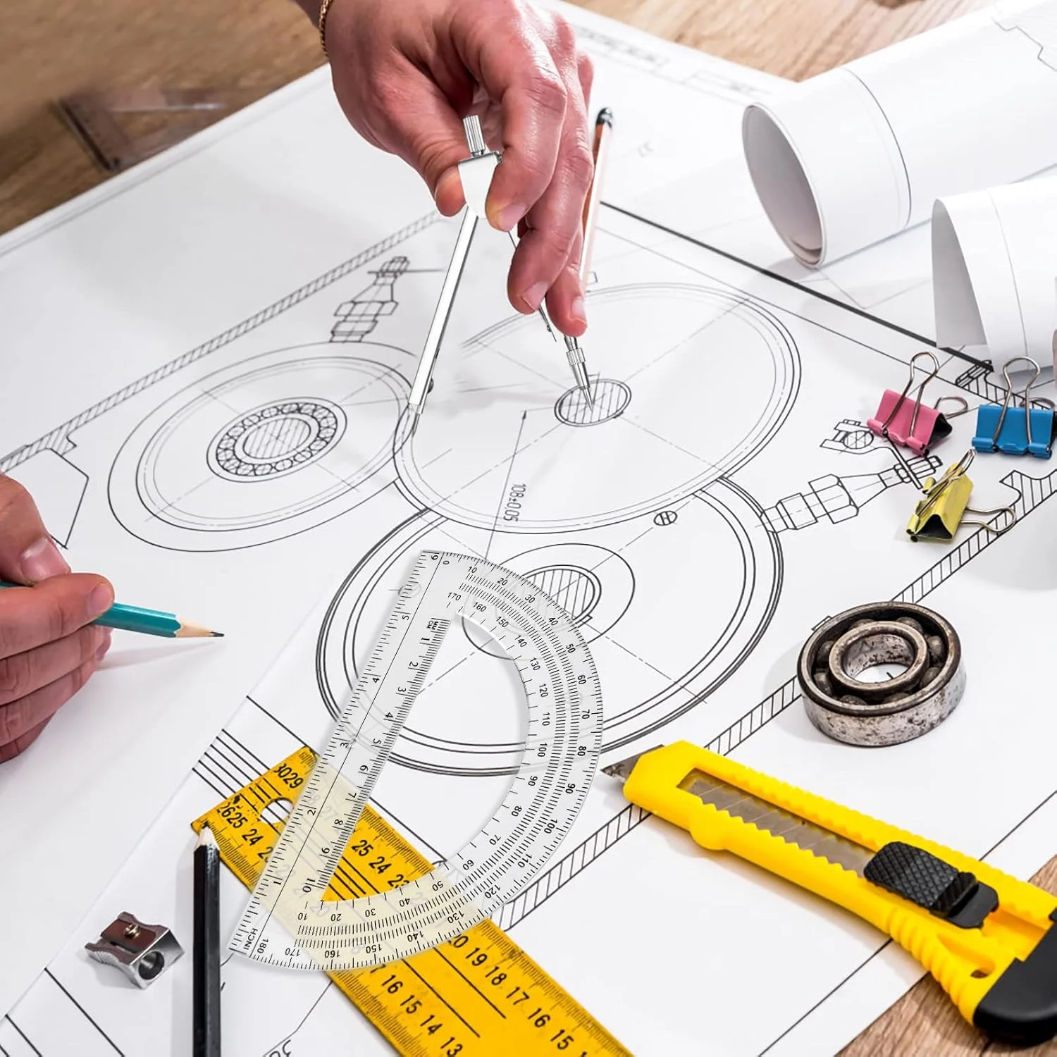 ست پرگار فلزی دانش آموزی NALACAL، بسته 2 عددی – پرگار هندسه و طراحی با نوک یدک اضافی، ابزار طراحی برای دفتر، لوازم مدرسه و نجاری ست پرگار فلزی دانش آموزی NALACAL، بسته 2 عددی – پرگار هندسه و طراحی با نوک یدک اضافی، ابزار طراحی برای دفتر، لوازم مدرسه و نجاری