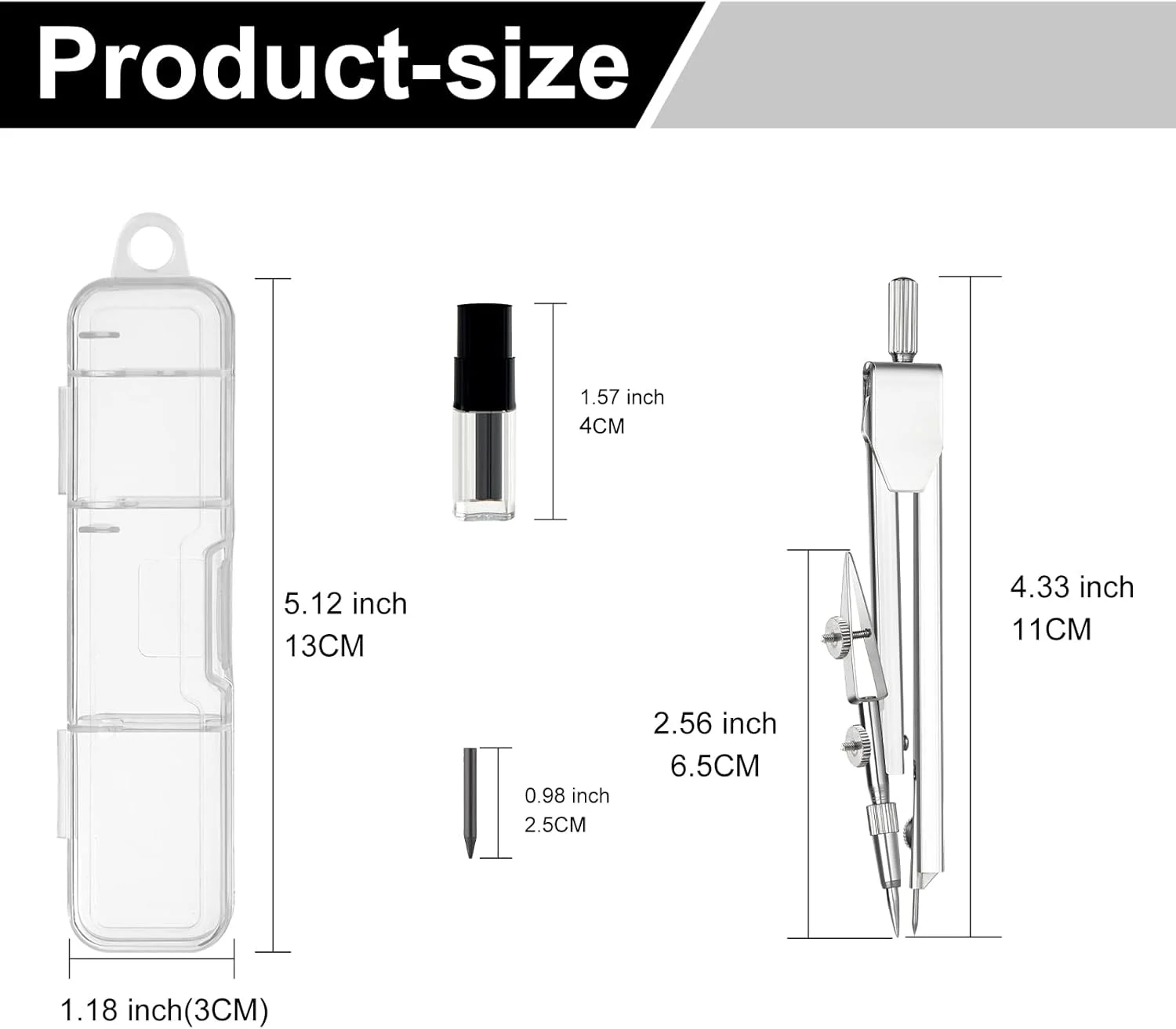 ست پرگار فلزی دانش آموزی NALACAL، بسته 2 عددی – پرگار هندسه و طراحی با نوک یدک اضافی، ابزار طراحی برای دفتر، لوازم مدرسه و نجاری ست پرگار فلزی دانش آموزی NALACAL، بسته 2 عددی – پرگار هندسه و طراحی با نوک یدک اضافی، ابزار طراحی برای دفتر، لوازم مدرسه و نجاری