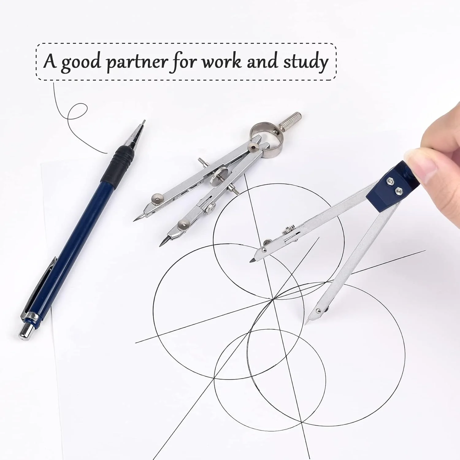 ست هندسه حرفه ای قطب نما فلزی، 14 تکه، ست ابزار دقیق هندسی با جعبه نگهداری نشکن، ابزار طراحی و کیت های طراحی، ابزار رسم دایره برای مهندسان و دانشجویان (آبی) ست هندسه حرفه ای قطب نما فلزی، 14 تکه، ست ابزار دقیق هندسی با جعبه نگهداری نشکن، ابزار طراحی و کیت های طراحی، ابزار رسم دایره برای مهندسان و دانشجویان (آبی)