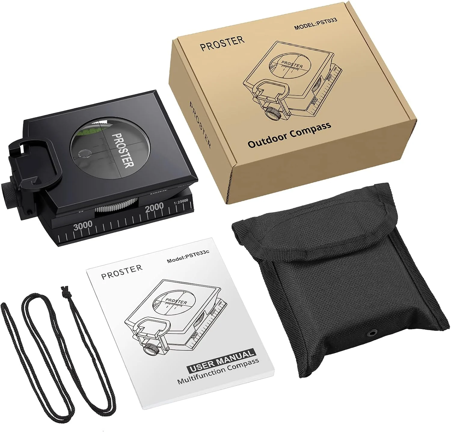 قطب نمای کوهنوردی Proster IP65، قطب نمای بقا برای هندسه، قطب نمای نظامی حرفه ای با شیب سنج دیداری برای فعالیت های کمپینگ، شکار، کوهنوردی و زمین شناسی قطب نمای کوهنوردی Proster IP65، قطب نمای بقا برای هندسه، قطب نمای نظامی حرفه ای با شیب سنج دیداری برای فعالیت های کمپینگ، شکار، کوهنوردی و زمین شناسی