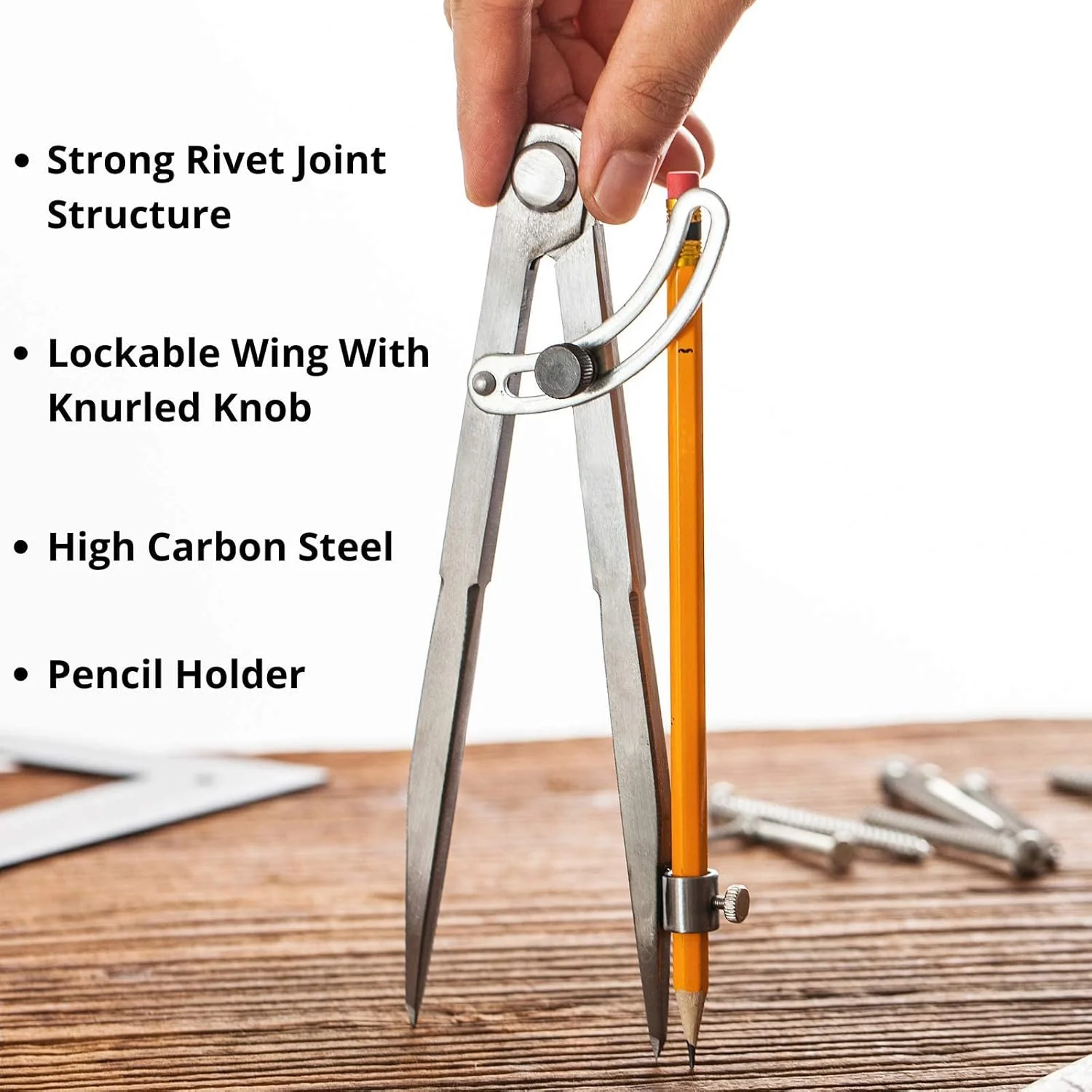 پرگار حرفه ای نجاری NALACAL، پرگار 8 اینچی با بال، پرگار بزرگ برای هندسه، ابزار طراحی پرگار، پرگار نجاری، پرگار مدادی برای نجار، طراحی، پرگار رسم پرگار حرفه ای نجاری NALACAL، پرگار 8 اینچی با بال، پرگار بزرگ برای هندسه، ابزار طراحی پرگار، پرگار نجاری، پرگار مدادی برای نجار، طراحی، پرگار رسم