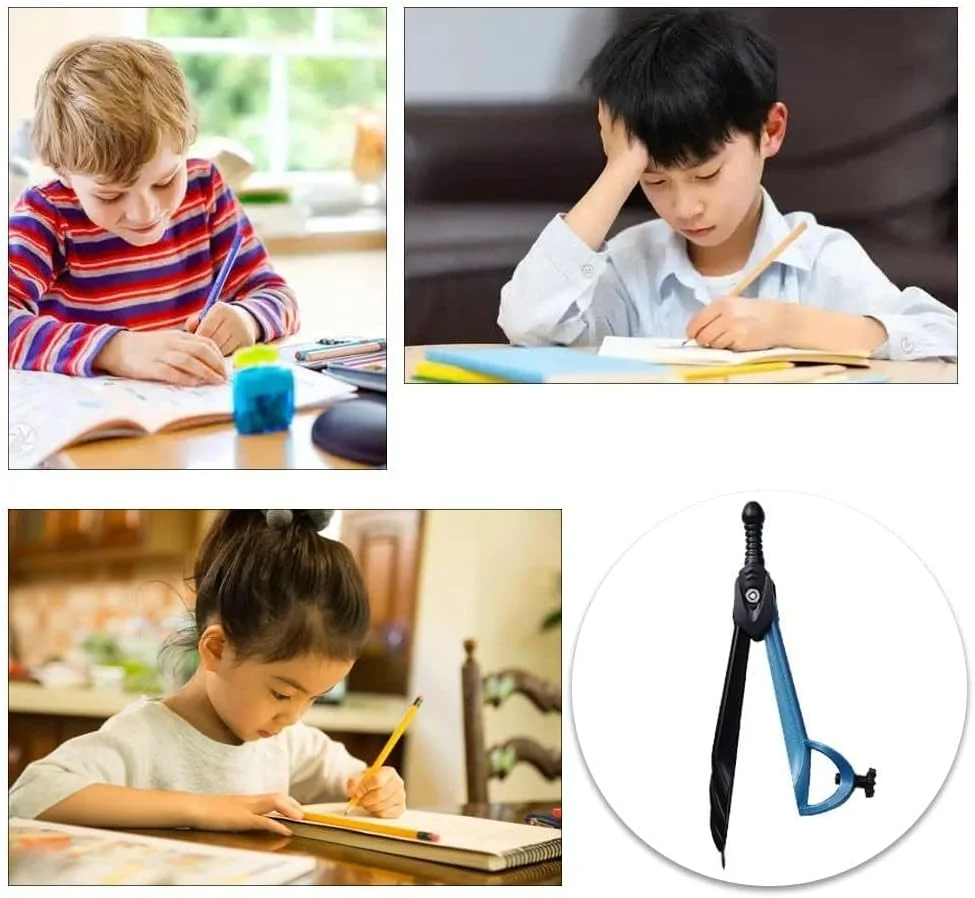 ست پرگار و نقاله NALACAL، مناسب هندسه، پرگار حرفه ای و دقیق نجاری به همراه جای قلم و قابلیت تنظیم