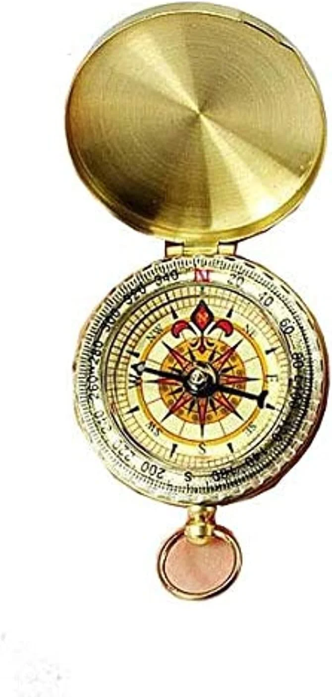 قطب نمای چند منظوره مسی خالص، قطب نمای ضد آب تاکتیکی بقا در شرایط اضطراری، تجهیزات کمپینگ، شکار و پیاده روی، قطب نمای لنزاتیک مناسب فضای باز