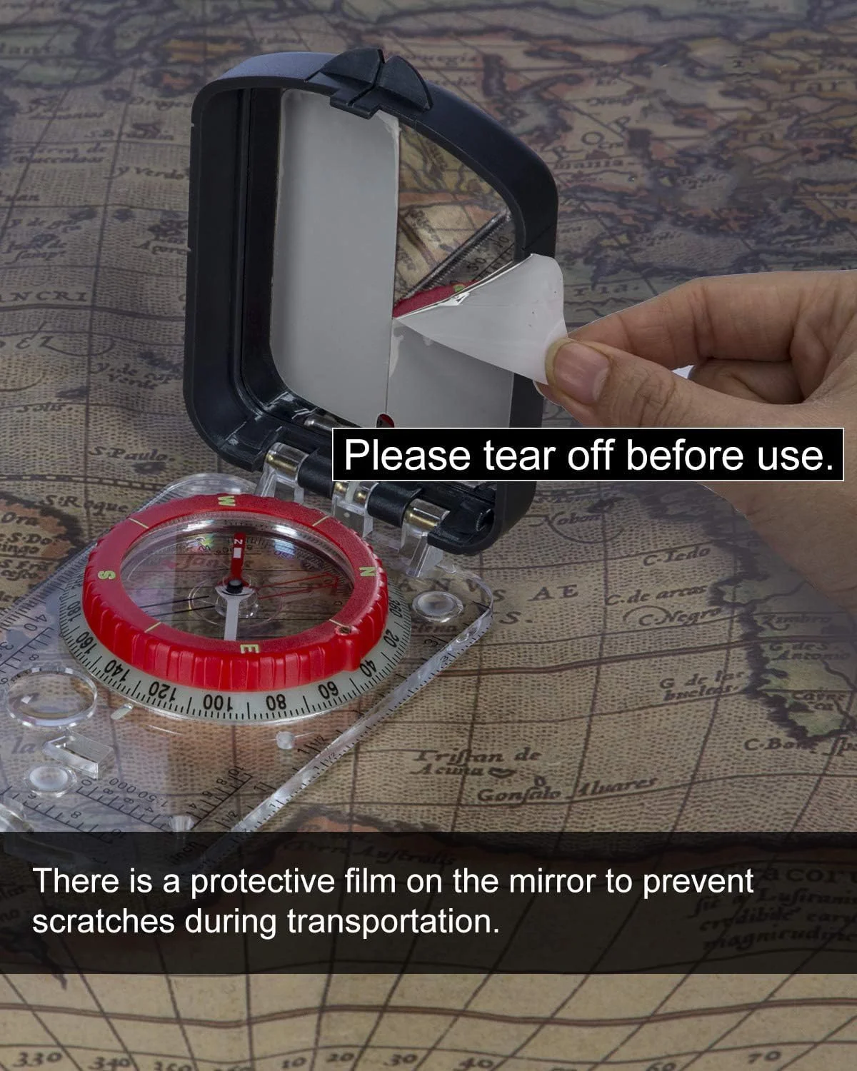 قطب نمای نقشه خوانی خزنه - قطب نما آینه دار با انحراف قابل تنظیم، شیب سنج و چراغ LED برای پیاده روی، کمپینگ، نقشه خوانی، شکار، کوهنوردی جهانی، مسیریابی و آموزش. قطب نمای نقشه خوانی خزنه - قطب نما آینه دار با انحراف قابل تنظیم، شیب سنج و چراغ LED برای پیاده روی، کمپینگ، نقشه خوانی، شکار، کوهنوردی جهانی، مسیریابی و آموزش.