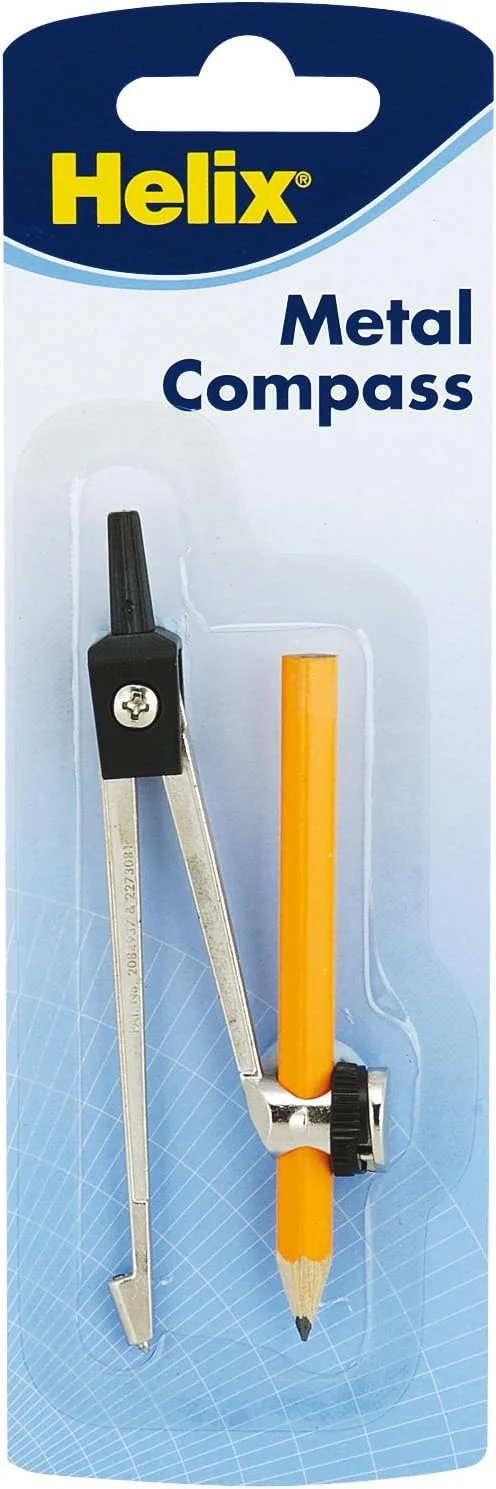 قطب نمای فلزی هلیکس با نوک ایمنی - به همراه مداد - ایده آل برای مدرسه قطب نمای فلزی هلیکس با نوک ایمنی - به همراه مداد - ایده آل برای مدرسه