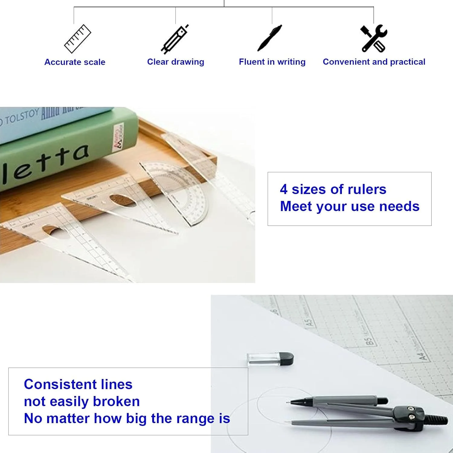 ست 8 عددی پرگار هندسه ریاضی با پرگار رسم، نقاله، خط کش، کیت ریاضی آموزشی ایده آل برای دانش آموزان دبیرستان، مهندسان، معلمان برای دروس رسم و هندسه ست 8 عددی پرگار هندسه ریاضی با پرگار رسم، نقاله، خط کش، کیت ریاضی آموزشی ایده آل برای دانش آموزان دبیرستان، مهندسان، معلمان برای دروس رسم و هندسه