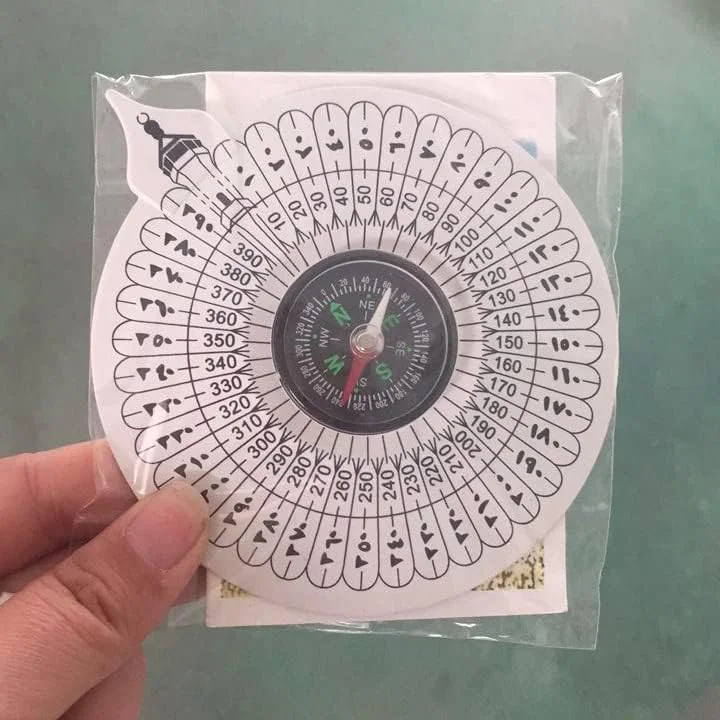 قبله نما دستی کعبه، قطب نمای قبله، قطب نمای نماز اسلامی به همراه دفترچه راهنما قبله نما دستی کعبه، قطب نمای قبله، قطب نمای نماز اسلامی به همراه دفترچه راهنما