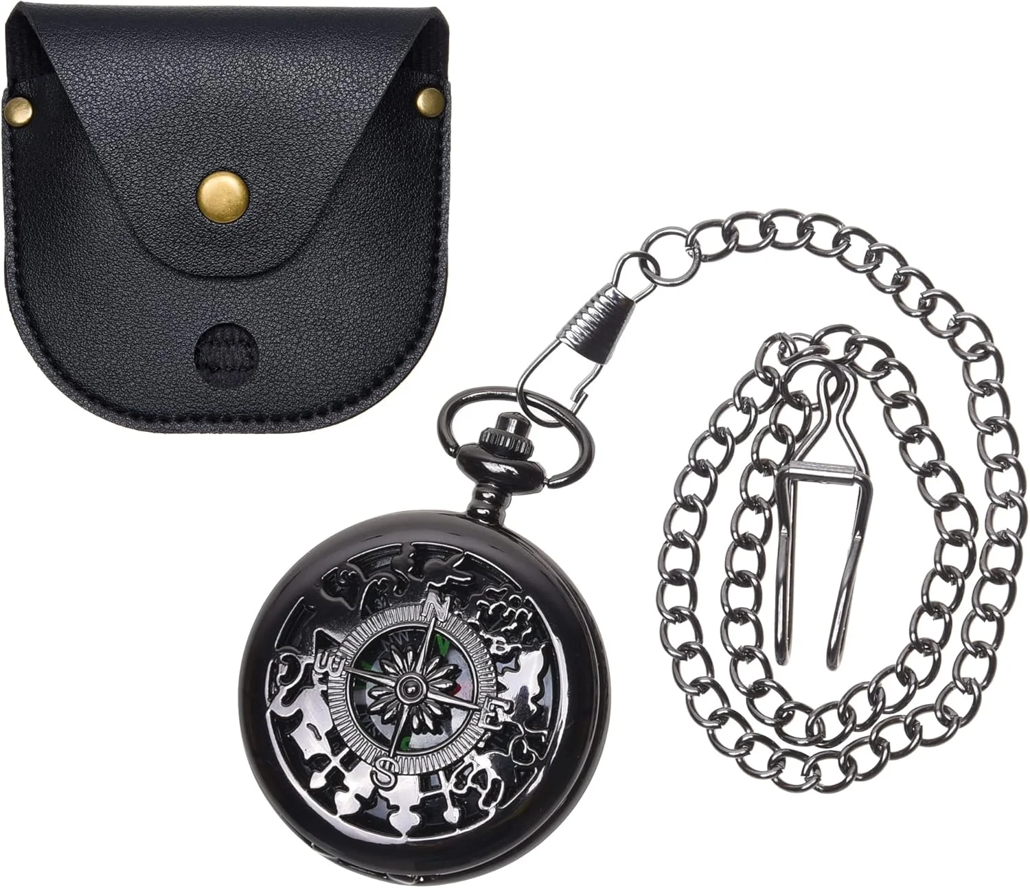 قطب نمای یکپارچهسازی با سیستمعامل Eco-Fused Cosplay با زنجیر و کیف چرمی مصنوعی - ابزار ناوبری برای پیاده روی، کوله گردی، قایقرانی و دیده بانی - لوازم جانبی لباس استیم پانک قطب نمای یکپارچهسازی با سیستمعامل Eco-Fused Cosplay با زنجیر و کیف چرمی مصنوعی - ابزار ناوبری برای پیاده روی، کوله گردی، قایقرانی و دیده بانی - لوازم جانبی لباس استیم پانک