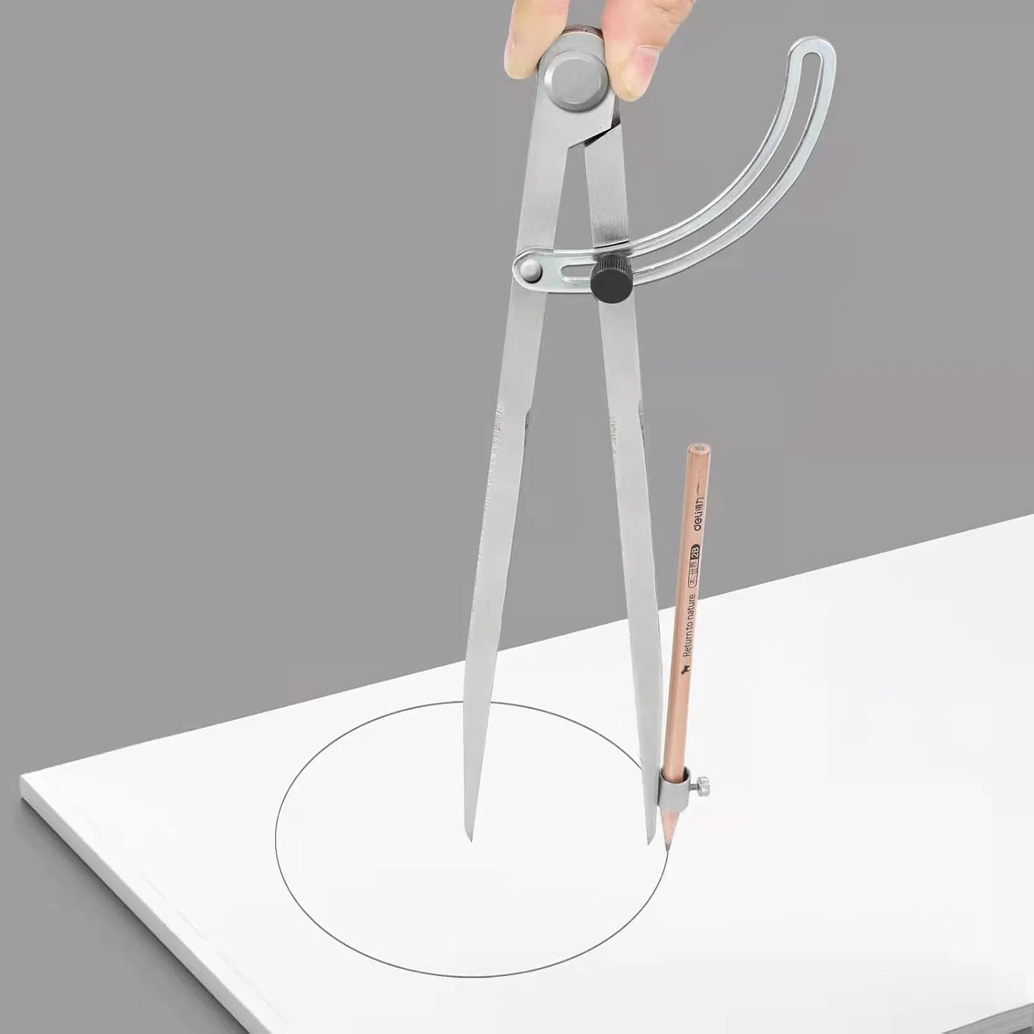 پرگار 16 اینچی برای هندسه، پرگار برای نجاری، پرگار نجاری دقیق با تقسیم کننده باله ای و نگهدارنده مداد، پرگار بزرگ برای هندسه، پرگار نجاری، طراحی، پرگار نقاشی