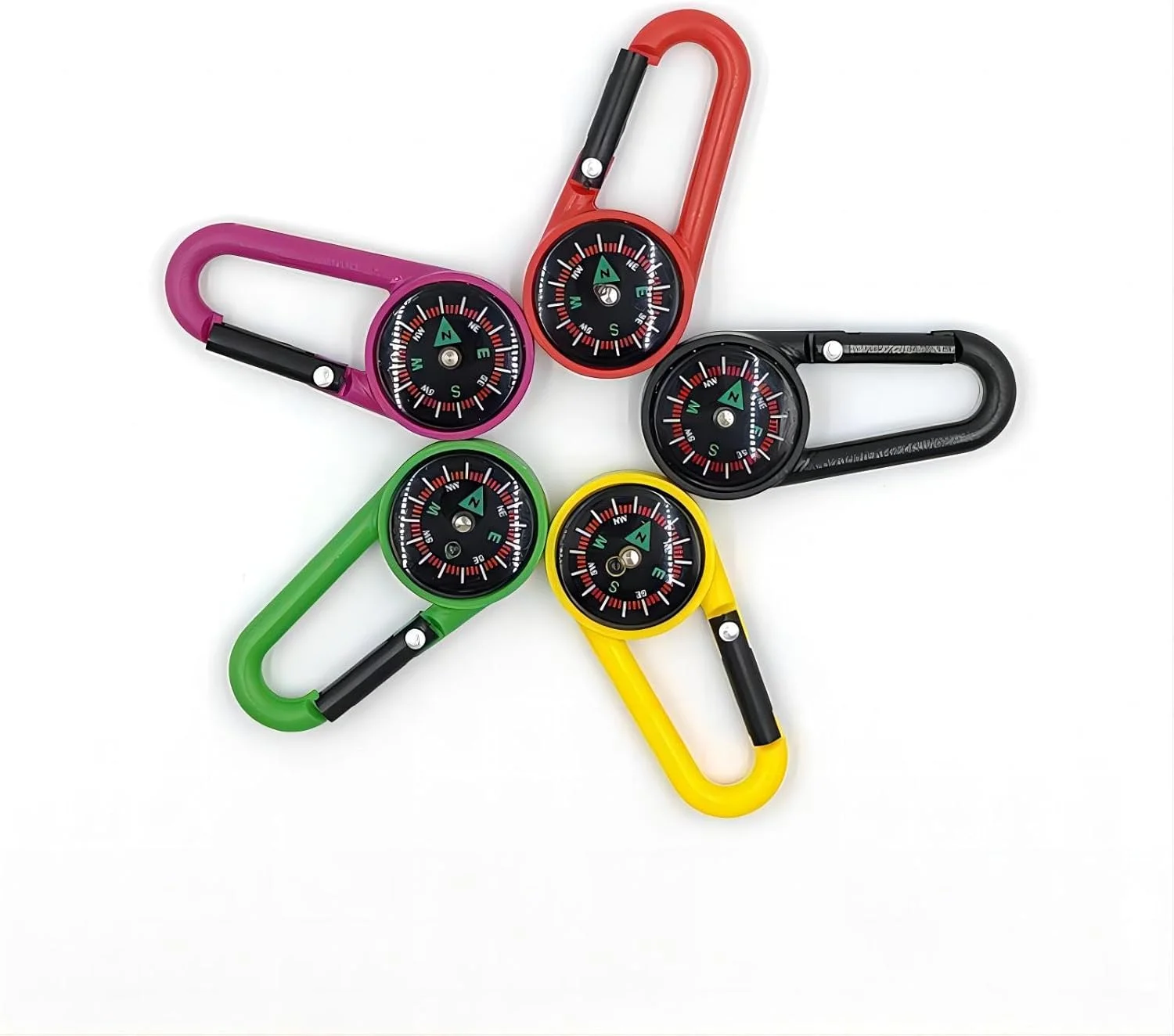 جاکلیدی قطب نما Dewould، قطب نمای مینیاتوری برای کودکان و بزرگسالان، مناسب برای کمپینگ، پیاده روی، ماهیگیری، فعالیت های فضای باز