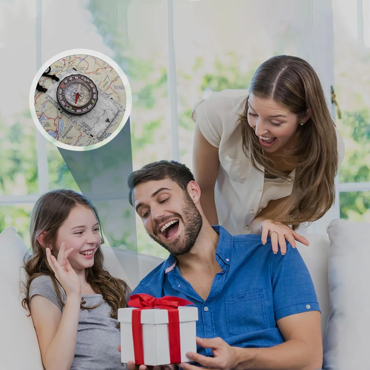 قطب نمای نقشه برداری Excefore، قطب نمای پیشرفته پیشاهنگی برای کمپینگ و مسیریابی، قطب نمای بقای ضد آب و سبک وزن، مناسب برای پیاده روی، کمپینگ، نقشه برداری و شکار