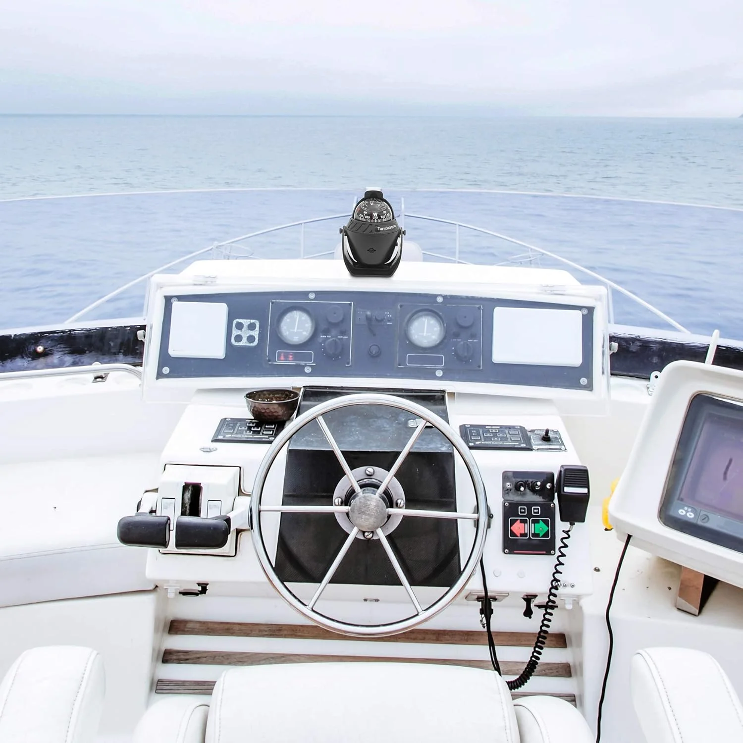 قطب نما قایق، نصب داشبورد - قطب نما قایقرانی مکنده داشبورد - قطب نما ناوبری دریایی، نصب سطحی قایق - قطب نما داشبورد روشن شونده کشتی - قطب نما دریایی الکترونیکی