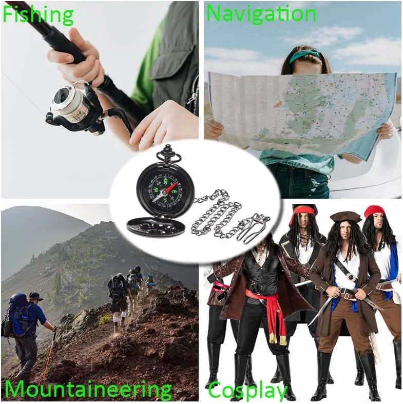 قطب نمای یکپارچهسازی با سیستمعامل Eco-Fused Cosplay با زنجیر و کیف چرمی مصنوعی - ابزار ناوبری برای پیاده روی، کوله گردی، قایقرانی و دیده بانی - لوازم جانبی لباس استیم پانک قطب نمای یکپارچهسازی با سیستمعامل Eco-Fused Cosplay با زنجیر و کیف چرمی مصنوعی - ابزار ناوبری برای پیاده روی، کوله گردی، قایقرانی و دیده بانی - لوازم جانبی لباس استیم پانک